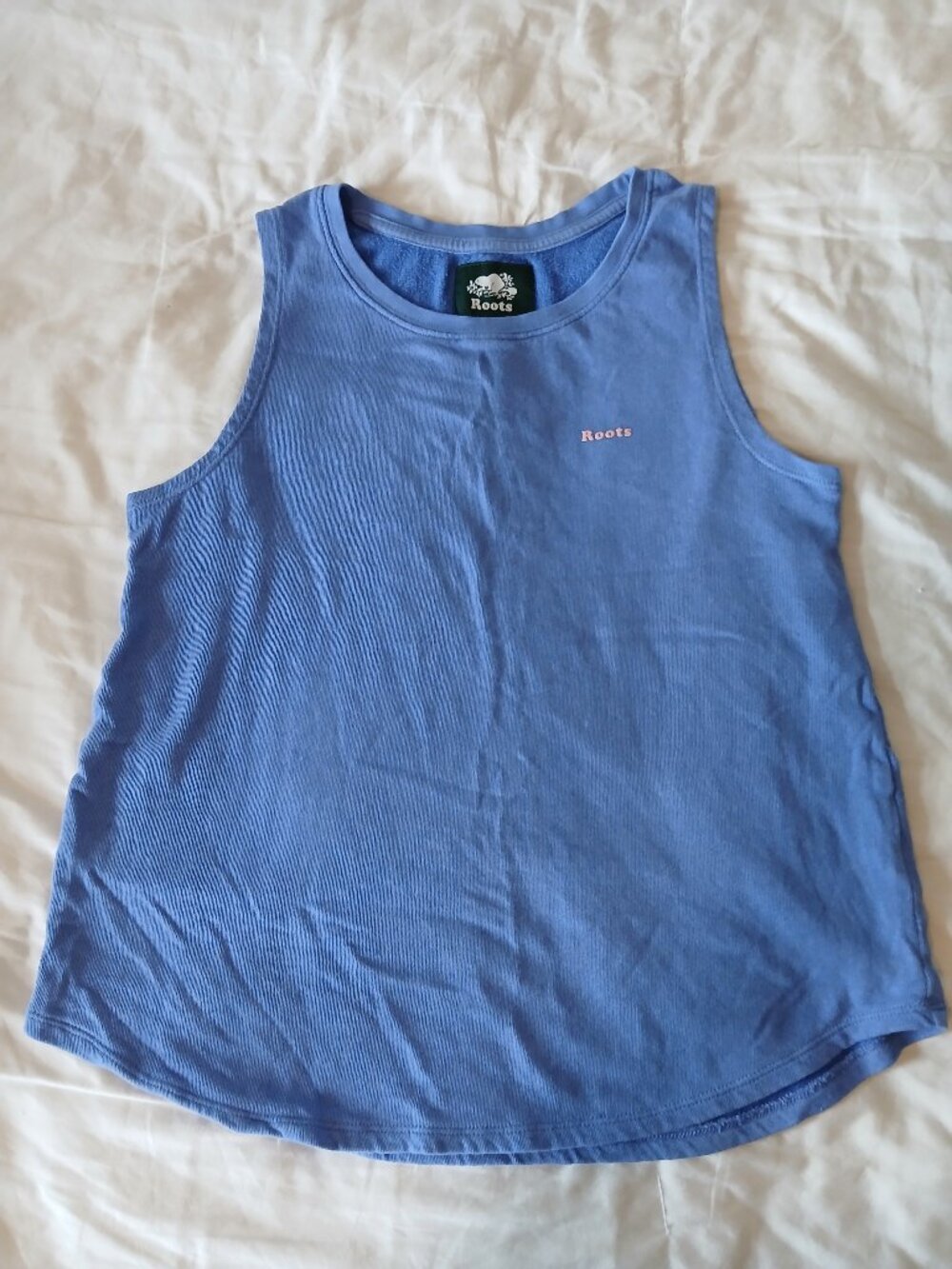 Athleisure Roots Blue Tank Top Size Small
